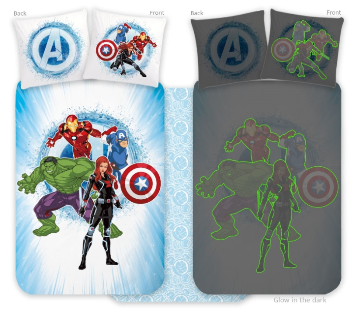 BrandMac Bed Linen - Junior Size 100 x 140 cm - Avengers 91 Glow (1029345) in the group TOYS, KIDS & BABY PRODUCTS / Children\'s textiles / Bedding at TP E-commerce Nordic AB (D43074)