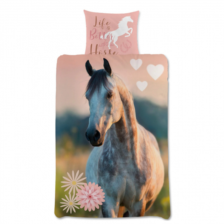 BrandMac Bed Linen - Junior Size 100 x 140 cm - Horse (1029370) in the group TOYS, KIDS & BABY PRODUCTS / Children\'s textiles / Bedding at TP E-commerce Nordic AB (D43076)
