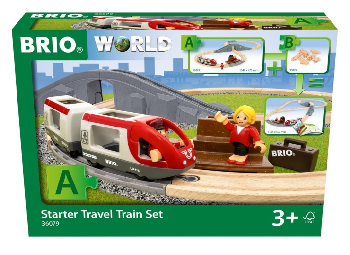 BRIO Starter Travel Train Set - 36079 in the group TOYS, KIDS & BABY PRODUCTS / Toys / Building toys / Brio train tracks at TP E-commerce Nordic AB (D43110)