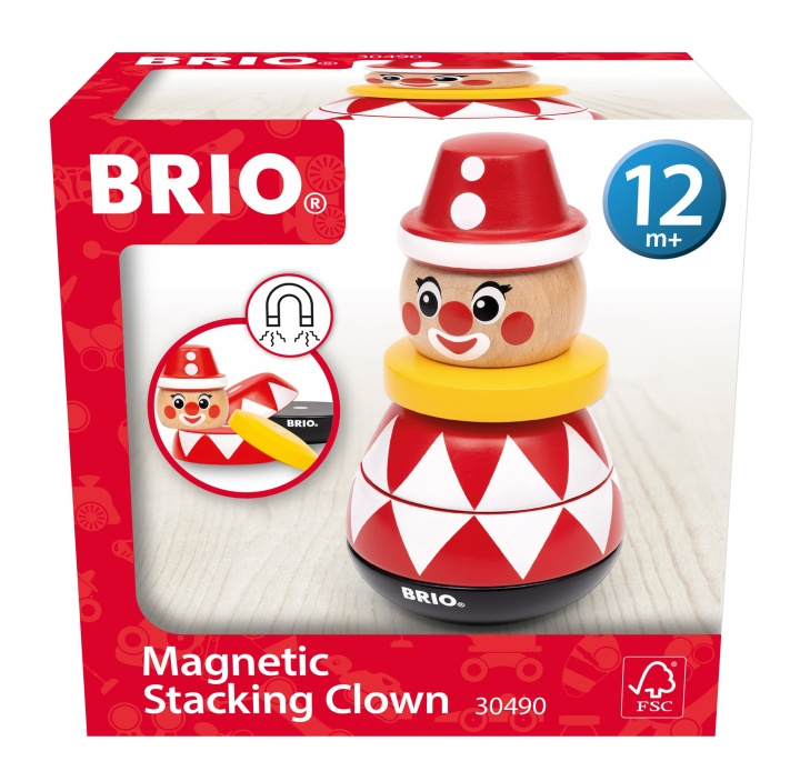 BRIO Magnetic Stacking Clown (30490) in the group TOYS, KIDS & BABY PRODUCTS / Baby toys / Activity toys at TP E-commerce Nordic AB (D43125)