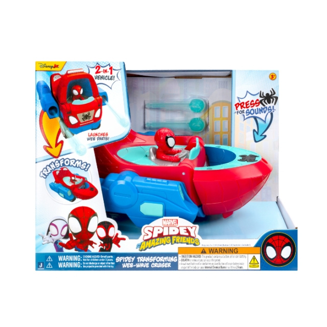 Disney Spidey - Transforming Web-Wave Cruiser (SNF0379) in the group TOYS, KIDS & BABY PRODUCTS / Toys / Figures, Miniatures & accessories at TP E-commerce Nordic AB (D43177)