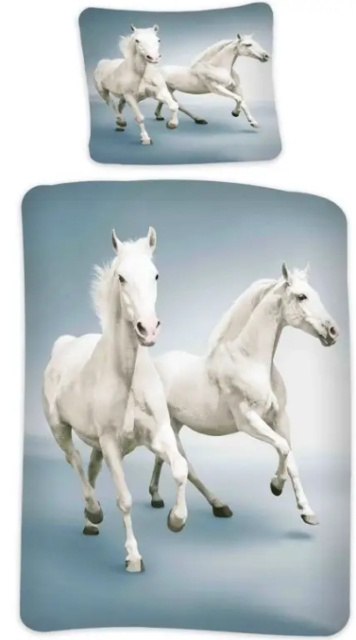 BrandMac Bed Linen - Adult Size 140 x 200 cm - White Horse (1000517) in the group HOME, HOUSEHOLD & GARDEN / Interior / Bedding at TP E-commerce Nordic AB (D43220)