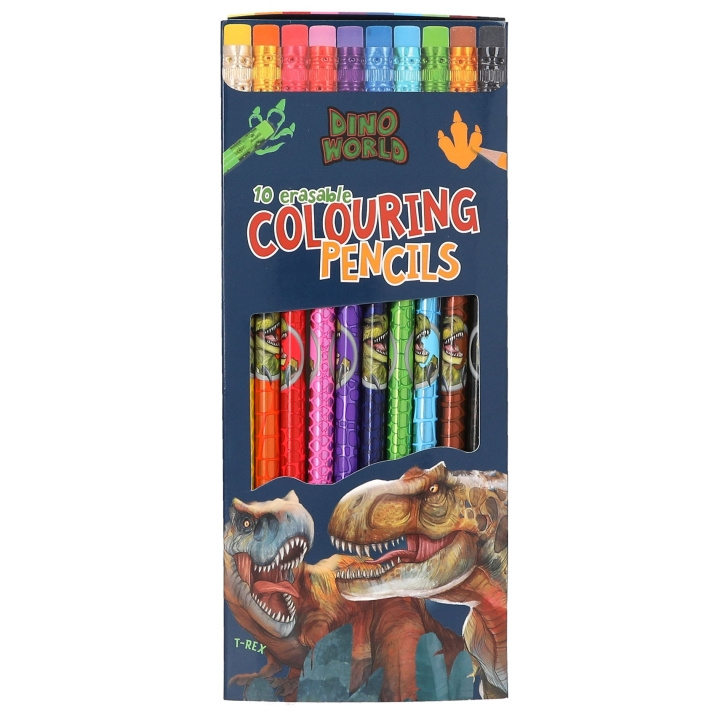 Dino World Erasable Colouring Pencils - (0413530) in the group Sport, leisure & Hobby / Hobby / Paint & Draw / Pencils, crayons & ink at TP E-commerce Nordic AB (D43272)