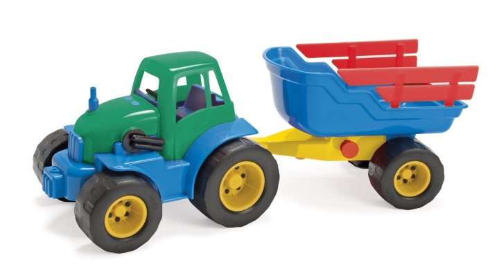 Dantoy Classic Recycled tractor with trailer (1435) in the group TOYS, KIDS & BABY PRODUCTS / Toys / Toy cars at TP E-commerce Nordic AB (D43371)