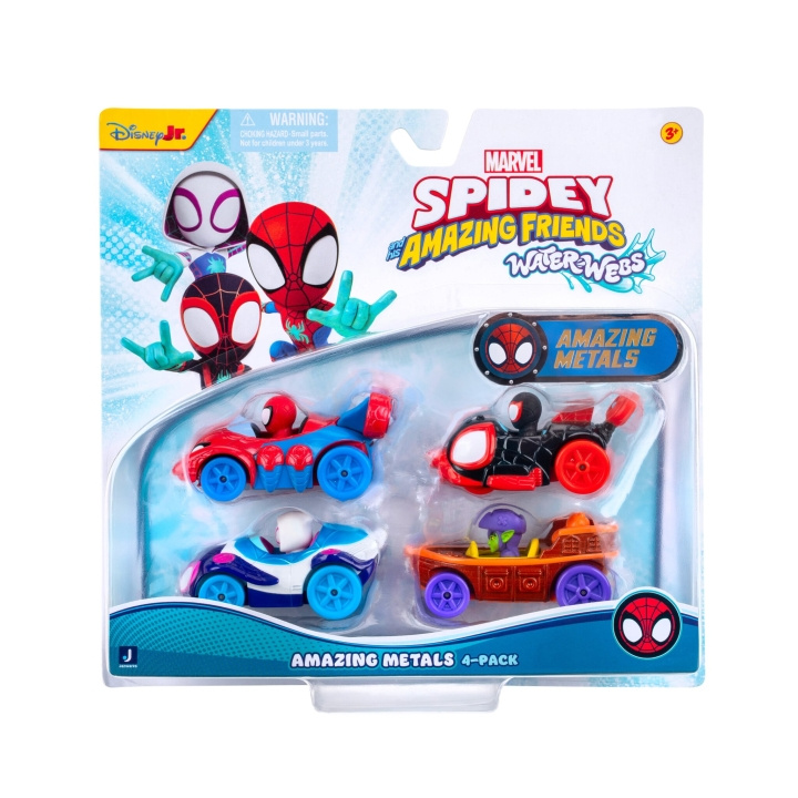 Disney Spidey - Amazing Metals Car 4 Pack (SNF0378) in the group TOYS, KIDS & BABY PRODUCTS / Toys / Toy cars at TP E-commerce Nordic AB (D43404)