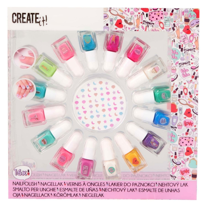 CREATE it! Nail Polish Set Mermaid 16 Bottles (84515BV1) in the group TOYS, KIDS & BABY PRODUCTS / Toys / Little home & Role play at TP E-commerce Nordic AB (D43540)
