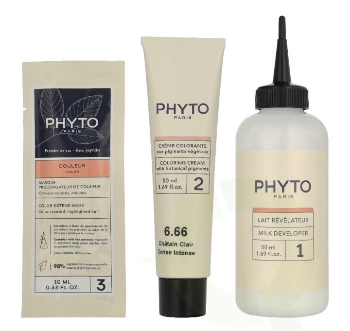 Phyto Phytocolor Permanent Color 110 ml #6.66 Intense Cherry Red Brown in the group BEAUTY & HEALTH / Hair & Styling / Hair care / Hair Dye at TP E-commerce Nordic AB (D43803)