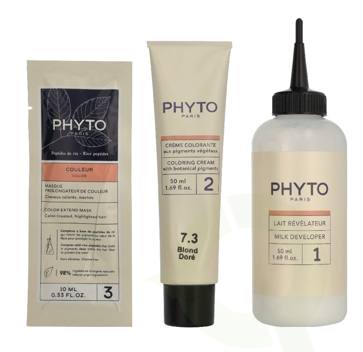 Phyto Phytocolor Permanent Color 110 ml #7.3 Golden Blond in the group BEAUTY & HEALTH / Hair & Styling / Hair care / Hair Dye at TP E-commerce Nordic AB (D43804)