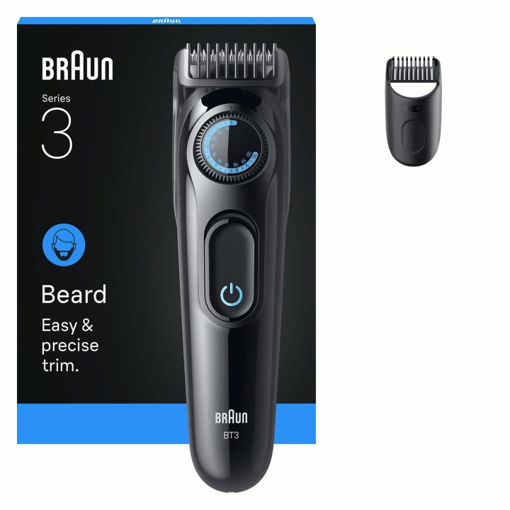 Braun Skäggtrimmer Styler BT3500 Black/Blue in the group BEAUTY & HEALTH / Hair & Styling / Shaving & Trimming / Beard trimmer & Accessories at TP E-commerce Nordic AB (D44026)