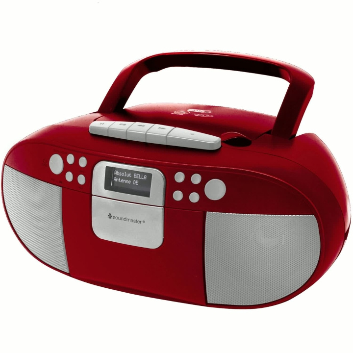 Soundmaster Boombox CD/MP3 DAB+/FM-radio Kassett USB SCD7800RO Röd in the group HOME ELECTRONICS / Audio & Picture / Home cinema, Hifi & Portable / Portable audio players / CD-players at TP E-commerce Nordic AB (D44031)
