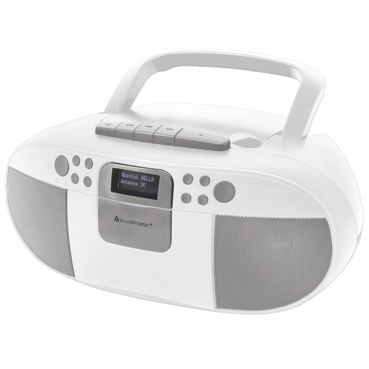 Soundmaster Boombox CD/MP3 DAB+/FM-radio Kassett USB SCD7800WE Vit in the group HOME ELECTRONICS / Audio & Picture / Home cinema, Hifi & Portable / Portable audio players / CD-players at TP E-commerce Nordic AB (D44033)