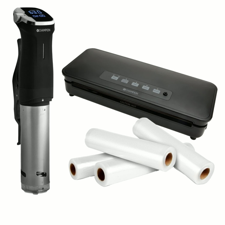 Champion Sous videpaket m. vakuumförpackare Fresh & 4 rullar in the group HOME, HOUSEHOLD & GARDEN / Kitchen utensils / Vacuum sealers & Accessories at TP E-commerce Nordic AB (D44058)