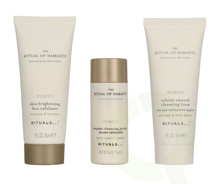 Rituals Namaste Set 75 ml Skin Brightening Face Exfoliator 30ml/Velvety Smooth Cleansing Foam 30ml/Enzyme Cleansing Powder 15gr in the group BEAUTY & HEALTH / Skin care / Face at TP E-commerce Nordic AB (D44121)