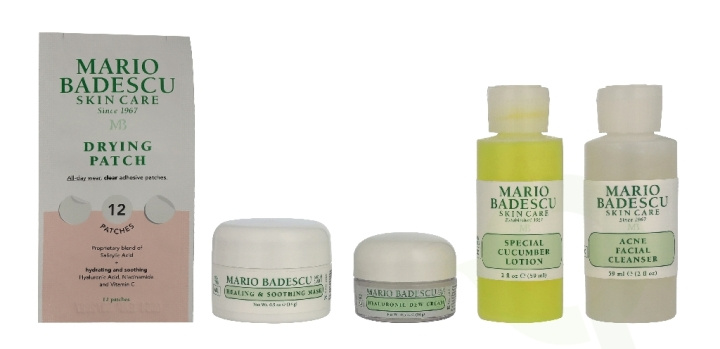 Mario Badescu Good Skin Is Forever & Clear Set 146 ml Acne Facial Cleanser 59ml/Special Cucumber Lotion 59ml/Healing & Soothing Mask 14gr/Hyaluronic Dew Cream 14gr/12 Patches in the group BEAUTY & HEALTH / Skin care / Face at TP E-commerce Nordic AB (D44129)