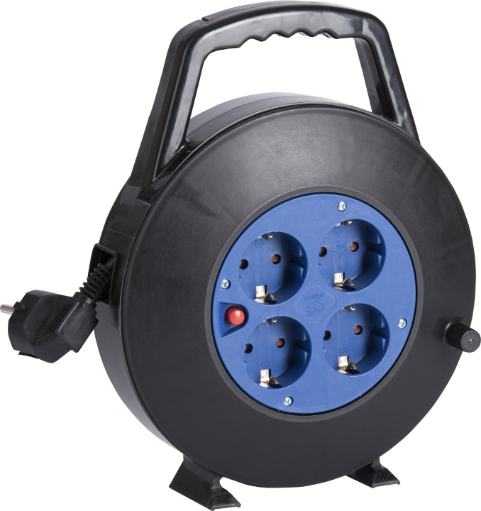 Gelia Kabelrulle 4-vägs jordad 10m Gelia in the group HOME, HOUSEHOLD & GARDEN / Electricity & Lighting / Extension Cord Reels at TP E-commerce Nordic AB (D44303)