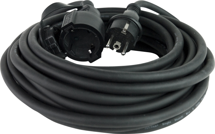 Gelia Skarvsladd 10m svart Gelia in the group HOME, HOUSEHOLD & GARDEN / Electricity & Lighting / Power strips at TP E-commerce Nordic AB (D44307)