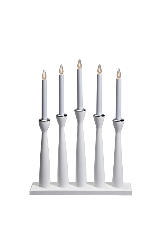 Markslöjd Elljusstake 5-arm Måseskär 702229 vit Markslöjd in the group HOME, HOUSEHOLD & GARDEN / Interior / Candle holders & Lanterns at TP E-commerce Nordic AB (D44451)