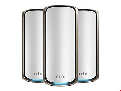 Netgear Router Orbi 970 WiFi 7 Mesh system 3-Pack (RBE973S) - White Netgear in the group COMPUTERS & PERIPHERALS / Network / WiFi Extenders at TP E-commerce Nordic AB (D44503)