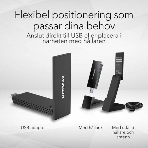 Netgear A8000 WiFi Adapter USB in the group COMPUTERS & PERIPHERALS / Network / WiFi Extenders at TP E-commerce Nordic AB (D44507)