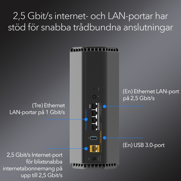 Netgear Nighthawk WiFi 7 Router RS200, 6.5Gbps Netgear in the group COMPUTERS & PERIPHERALS / Network / Routrar at TP E-commerce Nordic AB (D44528)