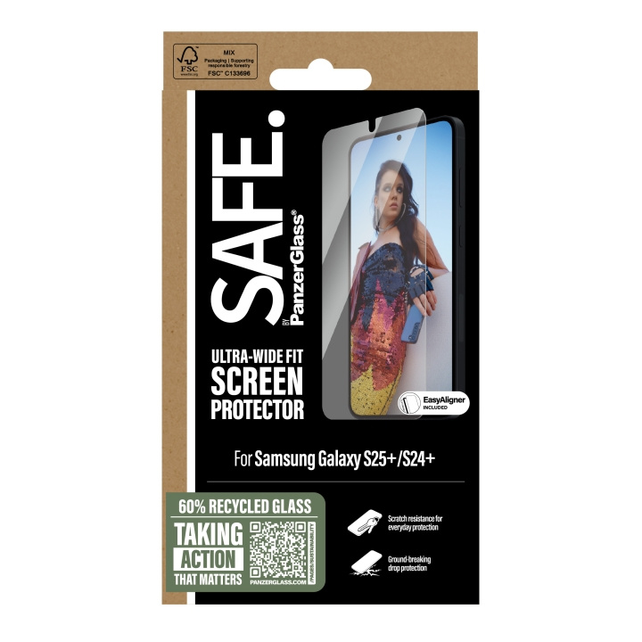 PanzerGlass Skärmskydd Safe Samsung Galaxy S25+ Ultra-wife fit w. Aligner Panzerglass in the group SMARTPHONE & TABLETS / Phone cases / Samsung at TP E-commerce Nordic AB (D44924)