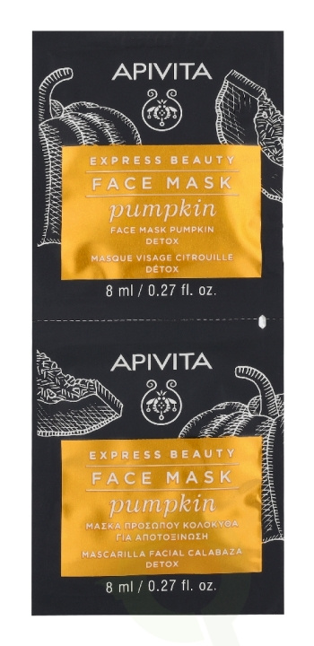 Apivita Express Beauty Face Mask Set 16 ml 2x8ml - Pumpkin in the group BEAUTY & HEALTH / Skin care / Face / Masks at TP E-commerce Nordic AB (D44998)