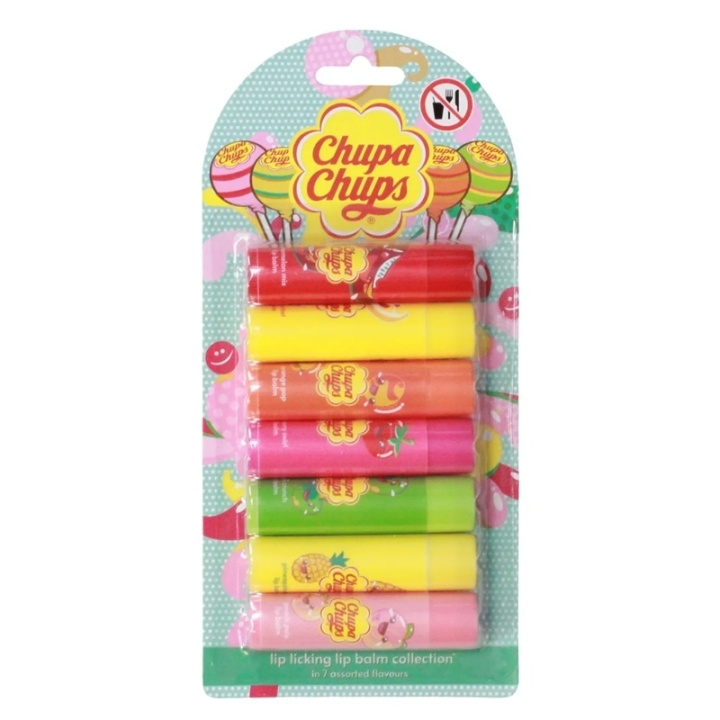 Chupa Chups Lip Licking Lip Balm Collection 7pcs in the group BEAUTY & HEALTH / Makeup / Lips / Lip balm at TP E-commerce Nordic AB (D45418)