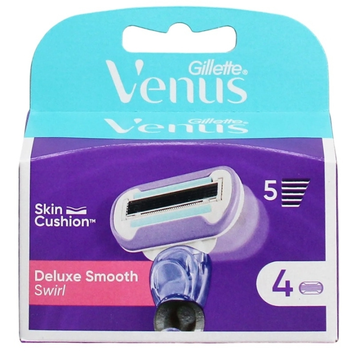 Gillette Venus Swirl Deluxe Smooth Blades 4-pack in the group BEAUTY & HEALTH / Hair & Styling / Shaving & Trimming / Razors & Accessories at TP E-commerce Nordic AB (D45427)