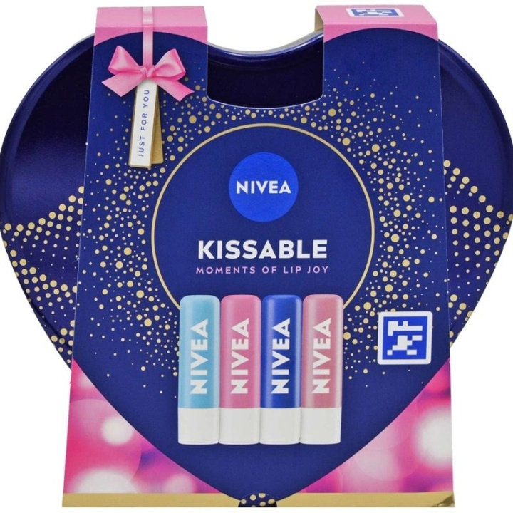 Nivea Giftset Nivea Kissable Moments Of Lip Joy 4pc in the group BEAUTY & HEALTH / Makeup / Lips / Lip balm at TP E-commerce Nordic AB (D45437)