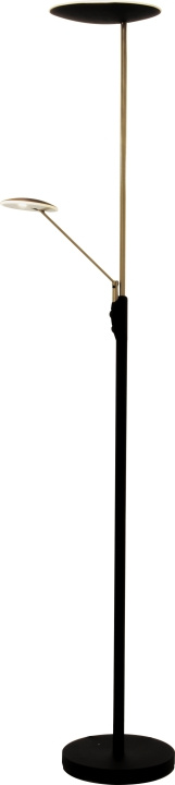 Aneta Golvlampa Cadiz uplight, svart/mäss Aneta in the group HOME ELECTRONICS / Lighting / Floor standing lamps at TP E-commerce Nordic AB (D45507)