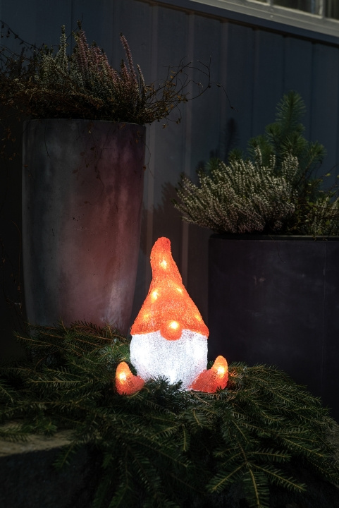 Konstsmide B/O Tomte akryl 26cm 6228-103 Konstsmide in the group HOME ELECTRONICS / Lighting / Christmas lights at TP E-commerce Nordic AB (D45604)