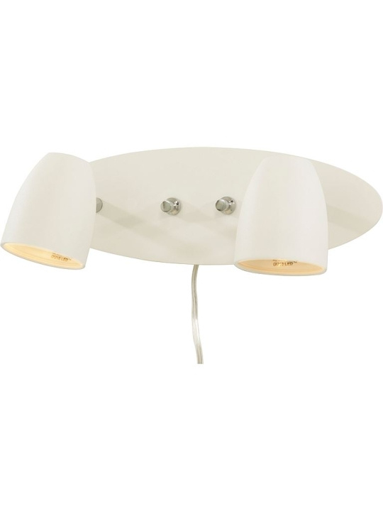 Aneta Vägglampa SANDNES 10804-01 dubbel vit Aneta in the group HOME ELECTRONICS / Lighting / Wall lights at TP E-commerce Nordic AB (D45616)