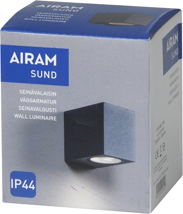 Airam Vägglampa Sund väggarmatur IP44 antracit Airam in the group HOME ELECTRONICS / Lighting / Wall lights at TP E-commerce Nordic AB (D45656)