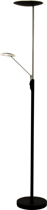 Aneta Golvlampa Cadiz uplight, svart/stål Aneta in the group HOME ELECTRONICS / Lighting / Floor standing lamps at TP E-commerce Nordic AB (D45746)
