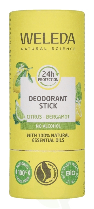 Weleda Citrus-Bergamot 24H Deodorant Stick 50 g in the group BEAUTY & HEALTH / Fragrance & Perfume / Deodorants at TP E-commerce Nordic AB (D45838)