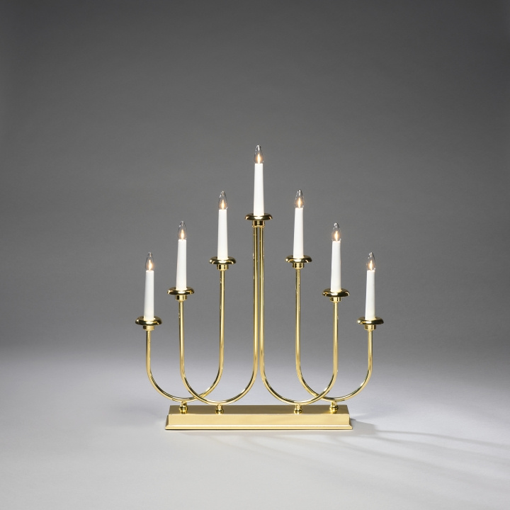 Konstsmide Elljusstake 7-arm 2052-810TR 7lj metall förmässingad Konstsm in the group HOME ELECTRONICS / Lighting / Christmas lights at TP E-commerce Nordic AB (D45924)
