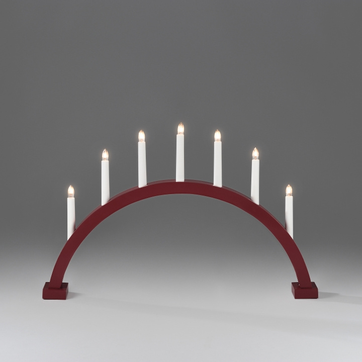 Konstsmide Elljusstake 7-arm 2272-525 båge 7 ljus röd Konstsmide in the group HOME ELECTRONICS / Lighting / Christmas lights at TP E-commerce Nordic AB (D45949)
