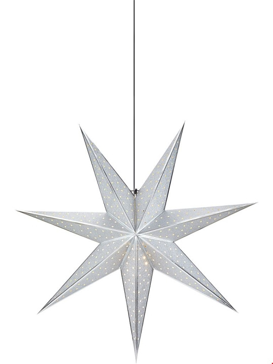 Markslöjd Julstjärna GLITTER 75 cm silver Markslöjd in the group HOME ELECTRONICS / Lighting / Christmas lights at TP E-commerce Nordic AB (D45983)