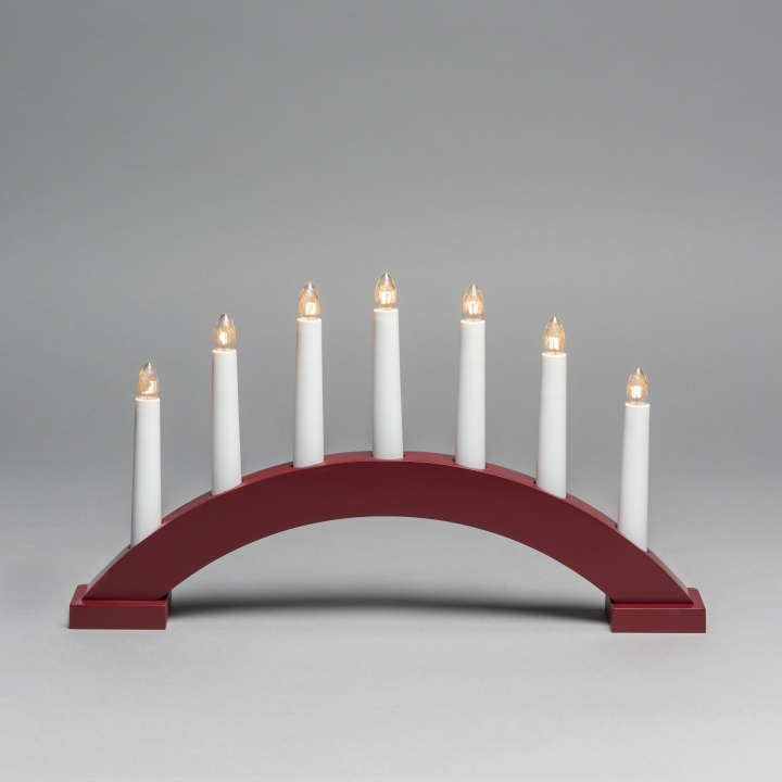 Konstsmide Elljusstake 7-arm 3972-520 7 ljus röd Konstsmide in the group HOME ELECTRONICS / Lighting / Christmas lights at TP E-commerce Nordic AB (D46011)