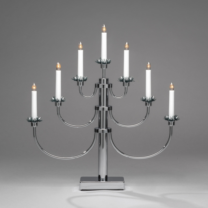 Konstsmide Elljusstake 7-arm 2050-900TR 7L metal krom Konstsmide in the group HOME ELECTRONICS / Lighting / Christmas lights at TP E-commerce Nordic AB (D46026)