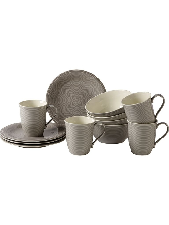 LIKE by Villeroy & Boch Group Frukostset Color Loop Stone 12-pack LIKE by Villeroy in the group HOME, HOUSEHOLD & GARDEN / Kitchen utensils / Other kitchen tools at TP E-commerce Nordic AB (D46030)