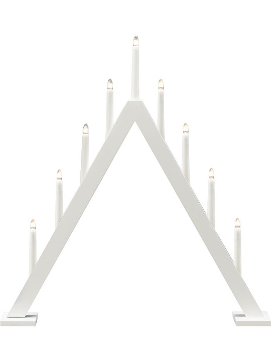 Konstsmide Elljusstake 3932-205 9 ljus trä vit Konstsmide in the group HOME ELECTRONICS / Lighting / Christmas lights at TP E-commerce Nordic AB (D46033)