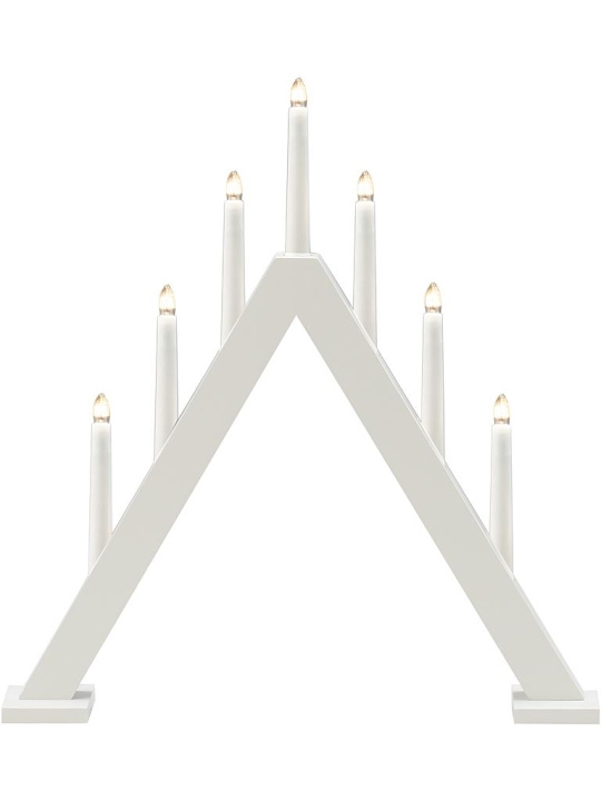 Konstsmide Elljusstake 7-arm 3931-205 7 ljus trä vit Konstsmide in the group HOME ELECTRONICS / Lighting / Christmas lights at TP E-commerce Nordic AB (D46039)