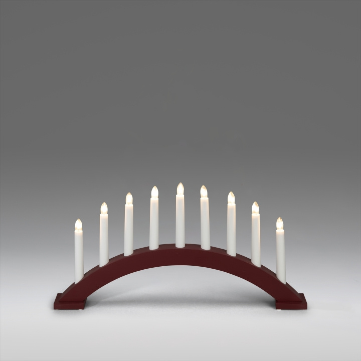 Konstsmide Elljusstake 3938-520 Matt mörkröd 9 ljus Konstsmide in the group HOME ELECTRONICS / Lighting / Christmas lights at TP E-commerce Nordic AB (D46044)