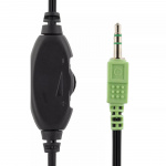 DELTACO hörlur med volymkontroll, 2,2m kabel