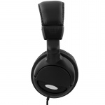 DELTACO headphones with volume control, 2.2m cable, black DELTACO headphones with volume control, 2.2m cable, black