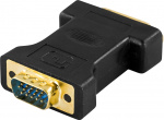 DELTACO DVI adapter analog DVI - analog VGA, ho - ha, svart DELTACO DVI adapter analog DVI - analog VGA, ho - ha, svart