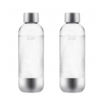 2-pack AGA AQVIA Steel 1L, PET bottle