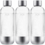 3-pack AGA AQVIA Steel 1L, PET bottle