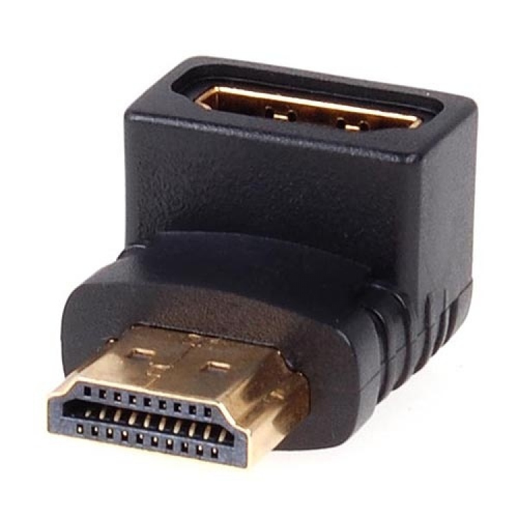 Adapter, HDMI female to angled HDMI male Adapter, HDMI female to angled HDMI male